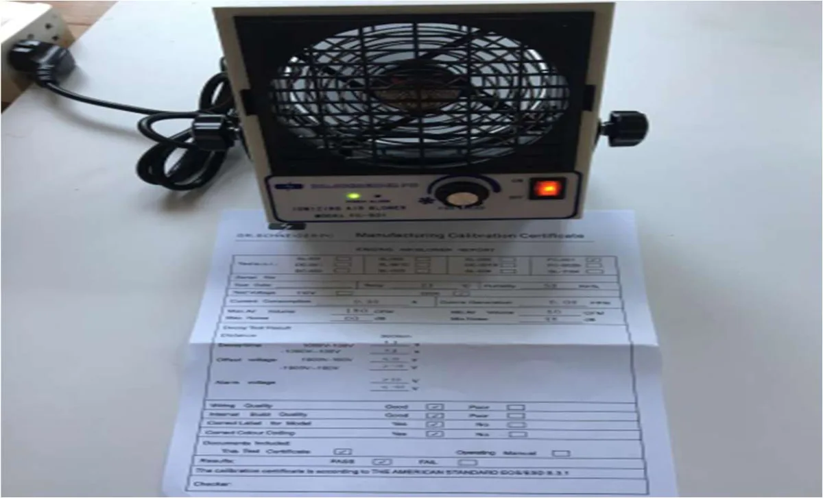 Quạt thổi ion mini khử tĩnh điện để bàn FC-001