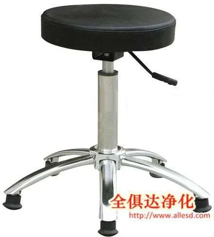 Ghế xoay tròn phòng sạch da PU có vòng gác chân (Rotating Stool) thumbnail 2